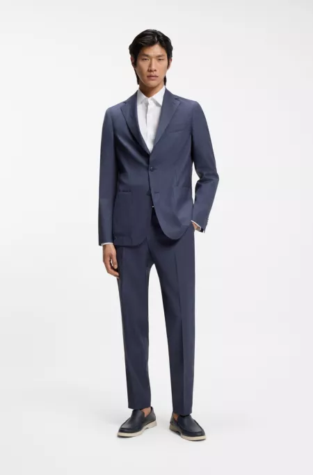 Tapered-fit trousers in washable air wool