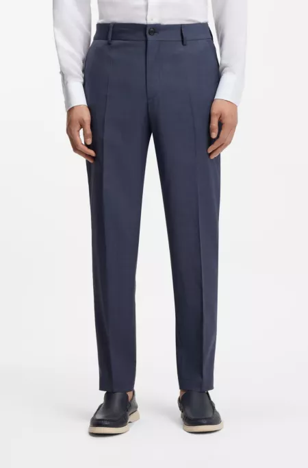 Tapered-fit trousers in washable air wool