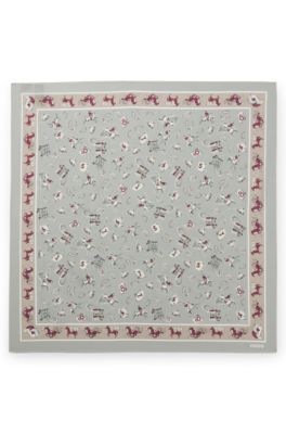 Scarf with digital print, Light Green