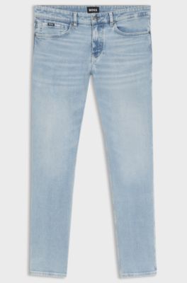 Delaware slim fit-jeans i bl&aring; denim, Ljusbl&aring;