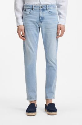 Jeans Delaware slim fit in denim blu, Celeste