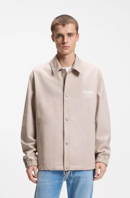 Cazadora deportiva en sarga de algodón