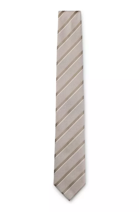Silk tie with diagonal stripes