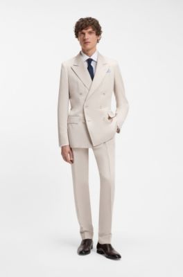 BOSS BY BECKHAM scarpe Oxford con punta in pelle, Marrone scuro