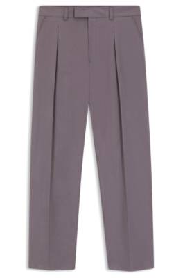 Relaxed-fit trousers in stretch cotton 1