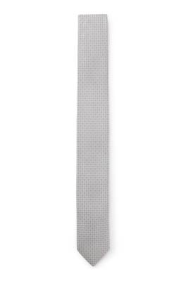 Silk-blend tie with jacquard pattern 1