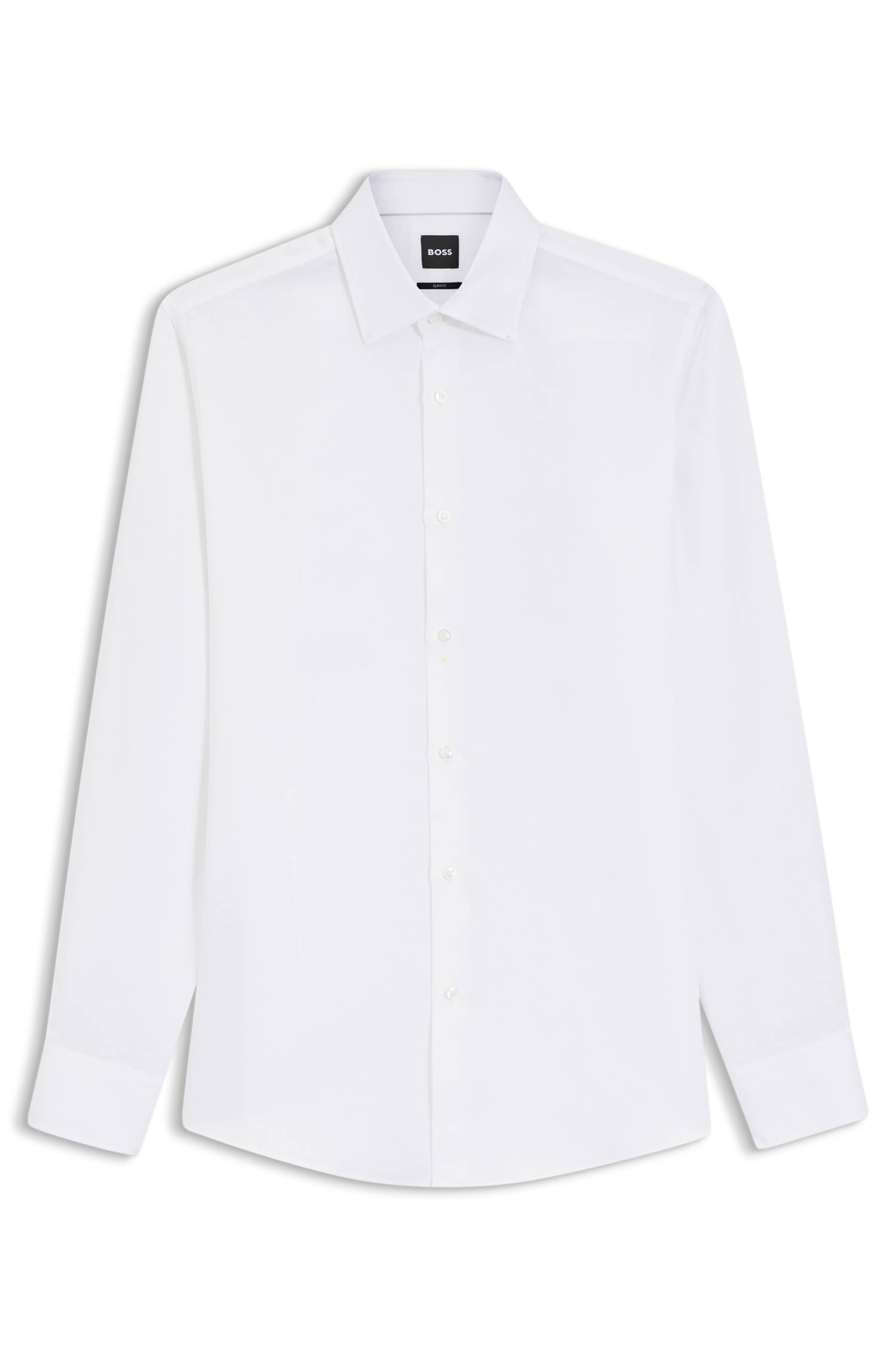 Boss Slim-fit shirt in linen-blend twill skjortor & blusar herr – bild 4