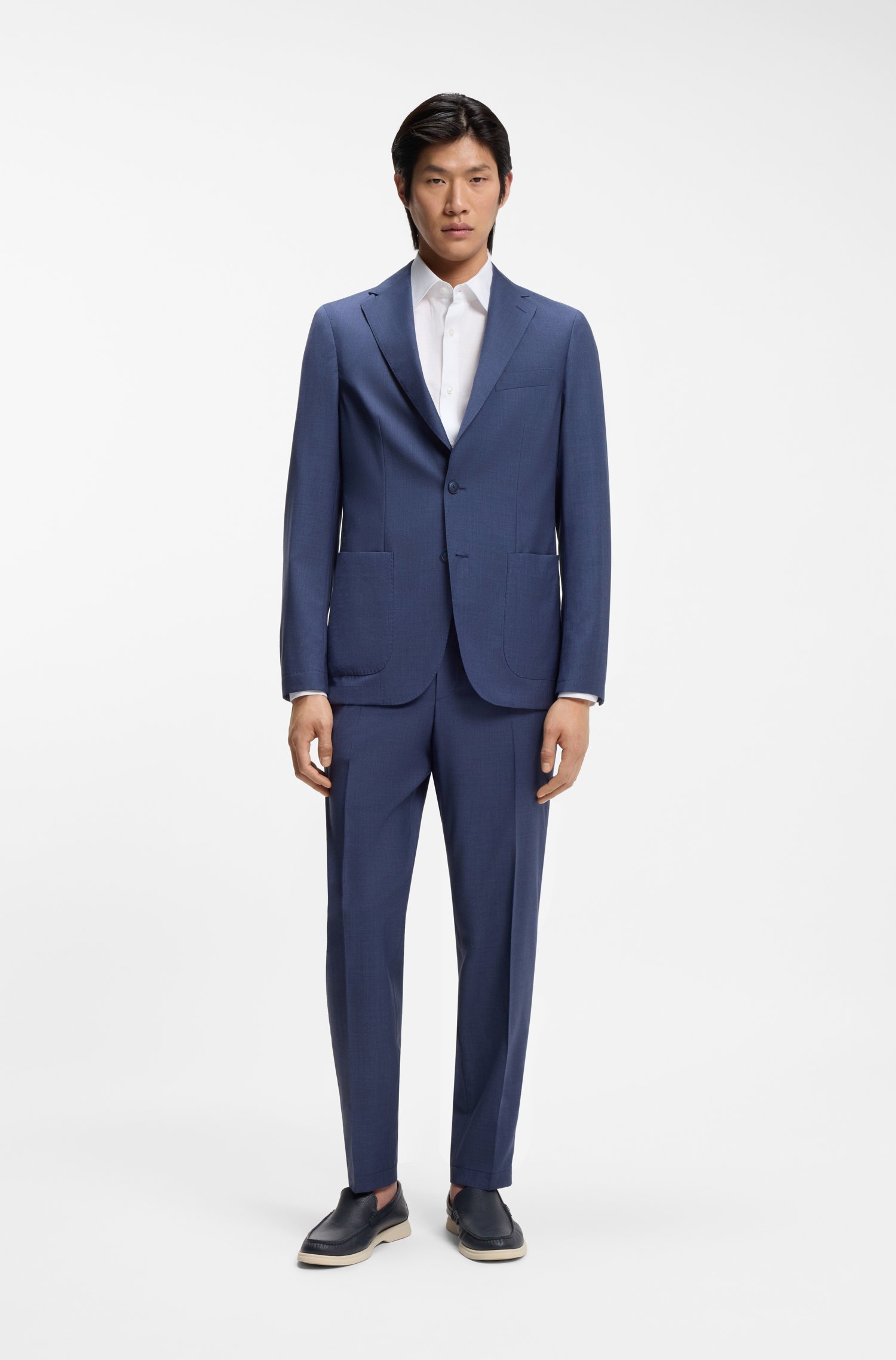 Boss Slim-fit shirt in linen-blend twill skjortor & blusar herr – bild 2