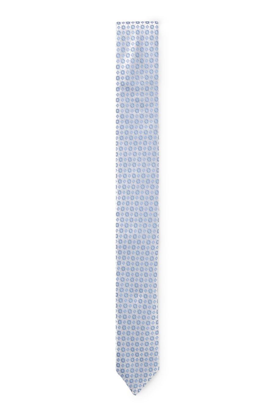 BOSS Silk-Blend Jacquard Tie — Light Blue
