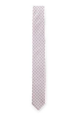 Silk-blend tie with jacquard pattern