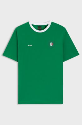 T-shirt in cotone elasticizzato con bandiera del paese e logo, Messico