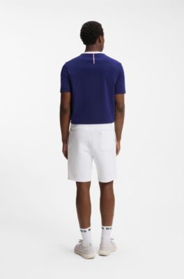 T-Shirt aus Stretch-Baumwolle mit Landesflagge und Logo, USA