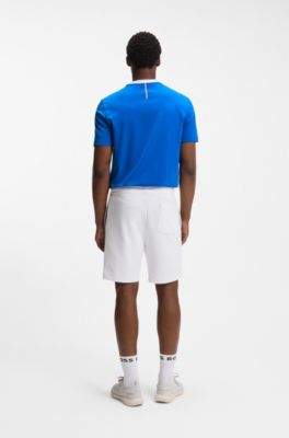 Stretch-cotton T-shirt with country flag and logo, Italy