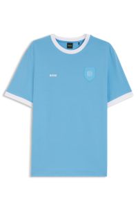 Stretch-cotton T-shirt with country flag and logo, Argentina