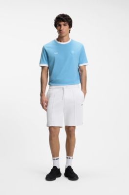 Stretch-cotton T-shirt with country flag and logo, Argentina