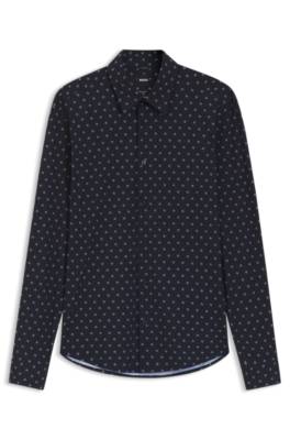 Regular-fit shirt in printed performance-stretch jersey 1