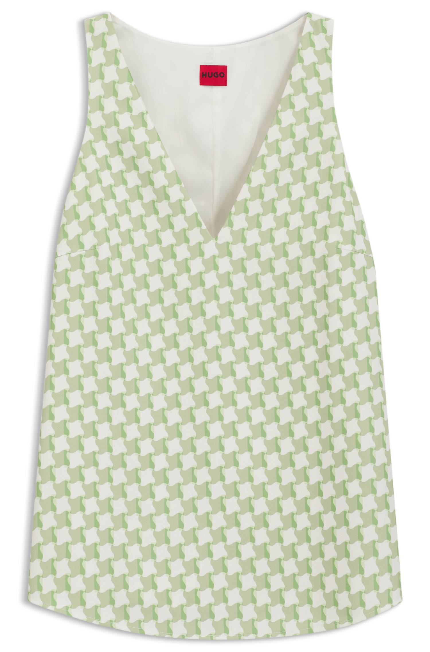 Hugo Geometric-print sleeveless top with sequins toppar & linnen dam – bild 4