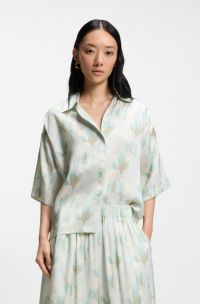 Relaxed-fit blouse with floral print, Patterned