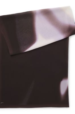 Chiffon shawl with logo rivet, Patterned