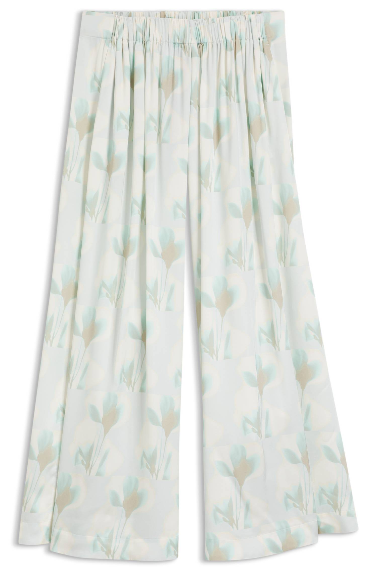 Boss Wide-leg oversized-fit trousers with floral print byxor dam – bild 4