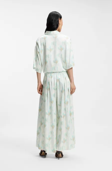 Oversized-Fit Hose mit weitem Bein und Blumenprint