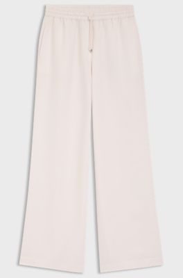 Pantalones de pernera ancha con cintura el&aacute;stica, Rosa claro