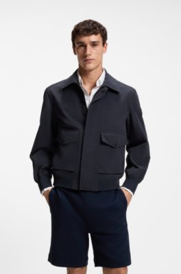 Water-repellent jacket in crinkle fabric