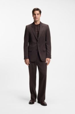 Relaxed-fit suit jacket in twill, Dark Brown