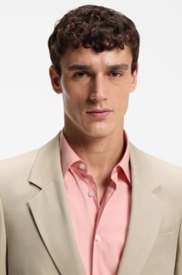 Relaxed-fit suit jacket in twill, Beige