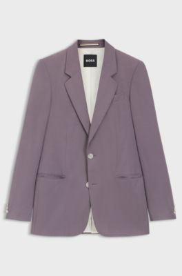 Giacca abito relaxed fit in twill, Lilla