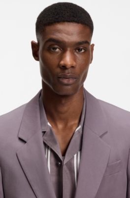 Relaxed-fit suit jacket in twill, Purple