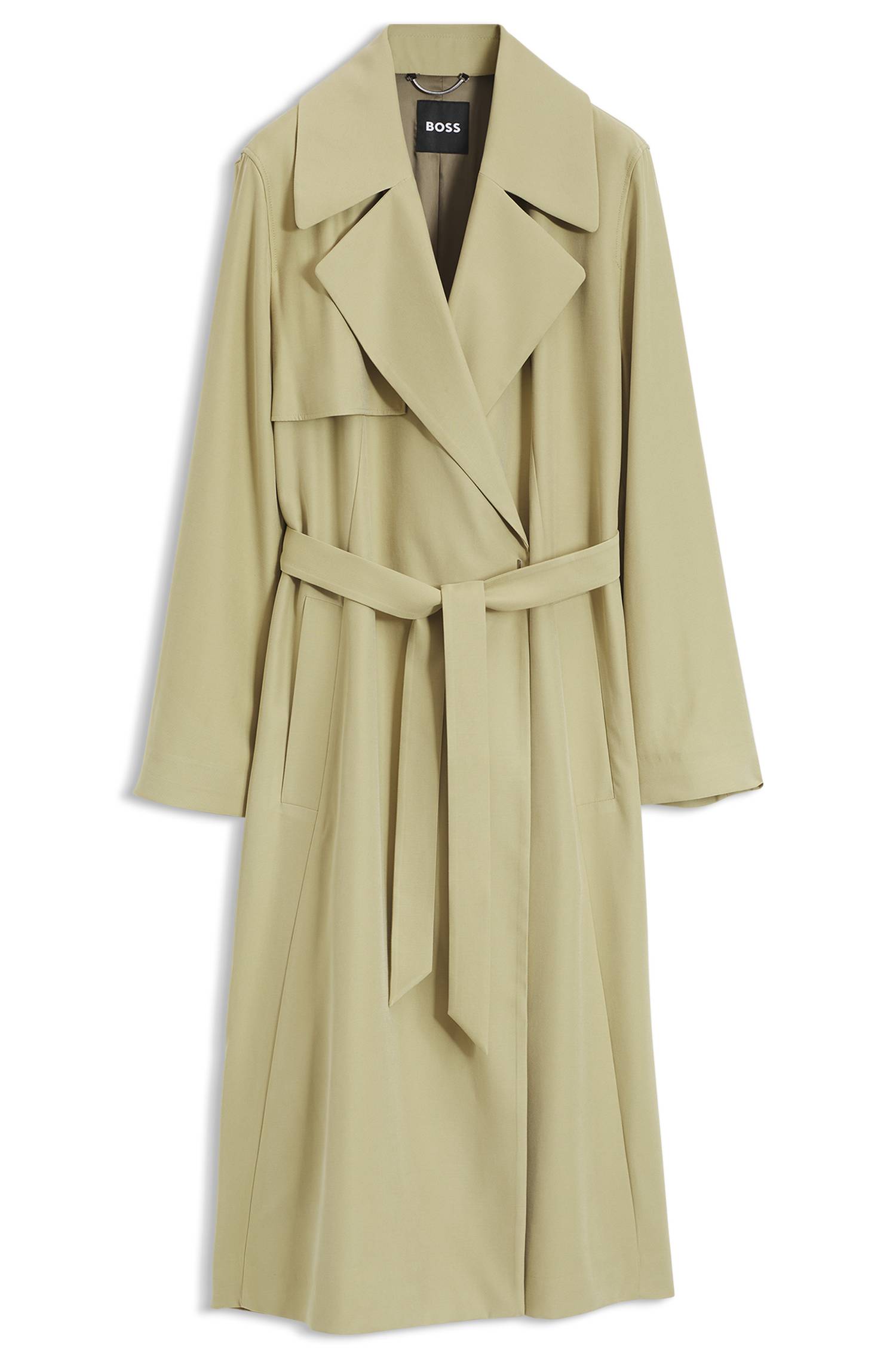 Boss Trench coat in sandwashed twill kappor & rockar dam – bild 4