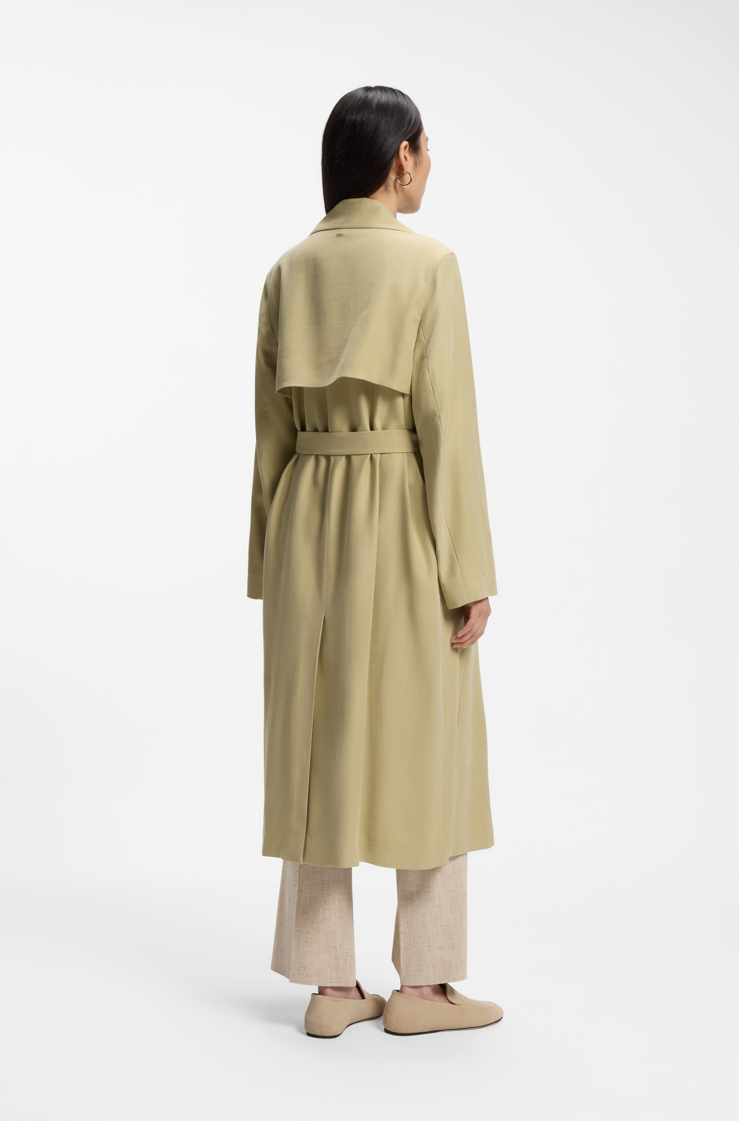 Boss Trench coat in sandwashed twill kappor & rockar dam – bild 2