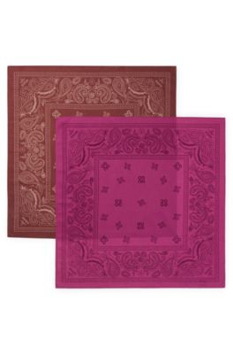 Two-pack of bandanas in printed cotton poplin, Brown