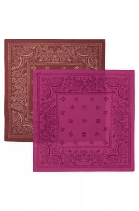 Two-pack of bandanas in printed cotton poplin
