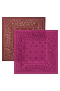 Two-pack of bandanas in printed cotton poplin, Brown / Pink