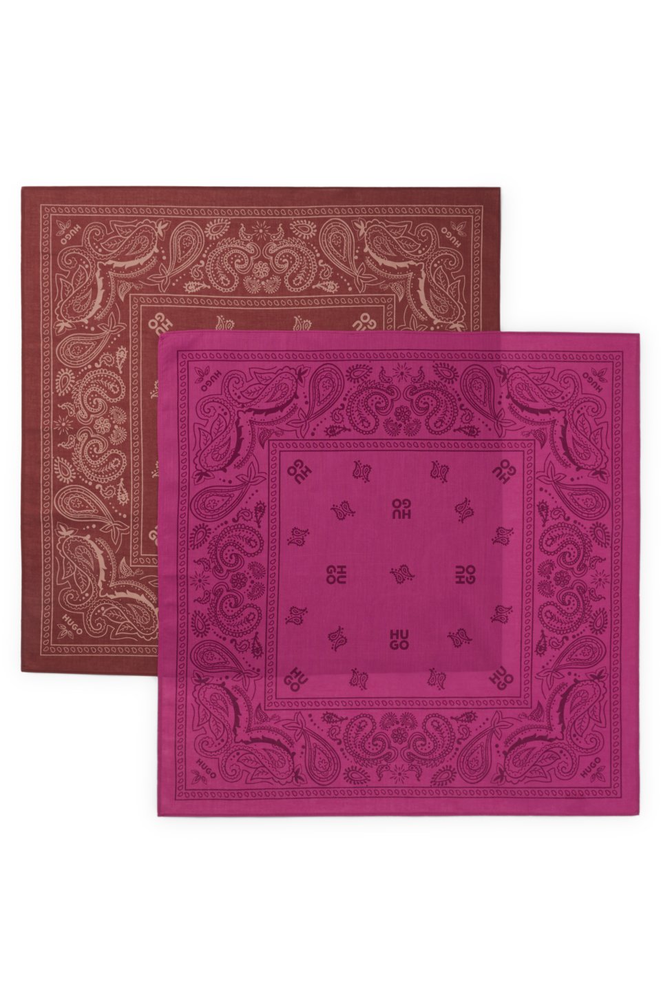Two-pack of bandanas in printed cotton poplin