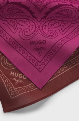 Two-pack of bandanas in printed cotton poplin, Brown / Pink