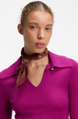 Two-pack of bandanas in printed cotton poplin, Brown / Pink
