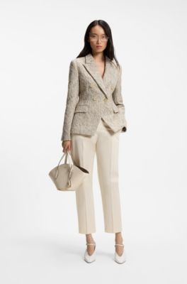Slim-fit blazer in tweed jacquard, Patterned