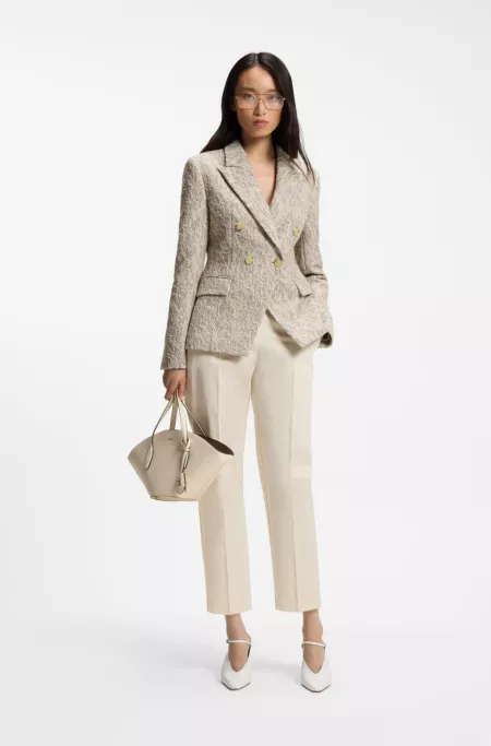 Slim-fit blazer in tweed jacquard