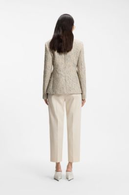 Slim-fit blazer in tweed jacquard, Patterned