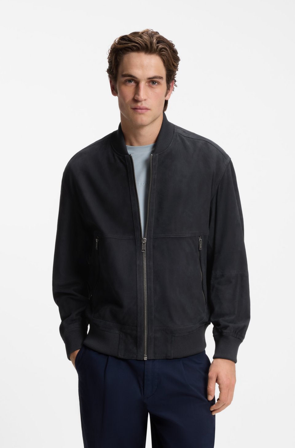 Relaxed-fit jacket in suede