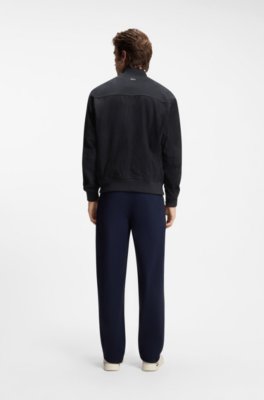 Boss Relaxed-fit jacket in suede skinnjackor herr – bild 2