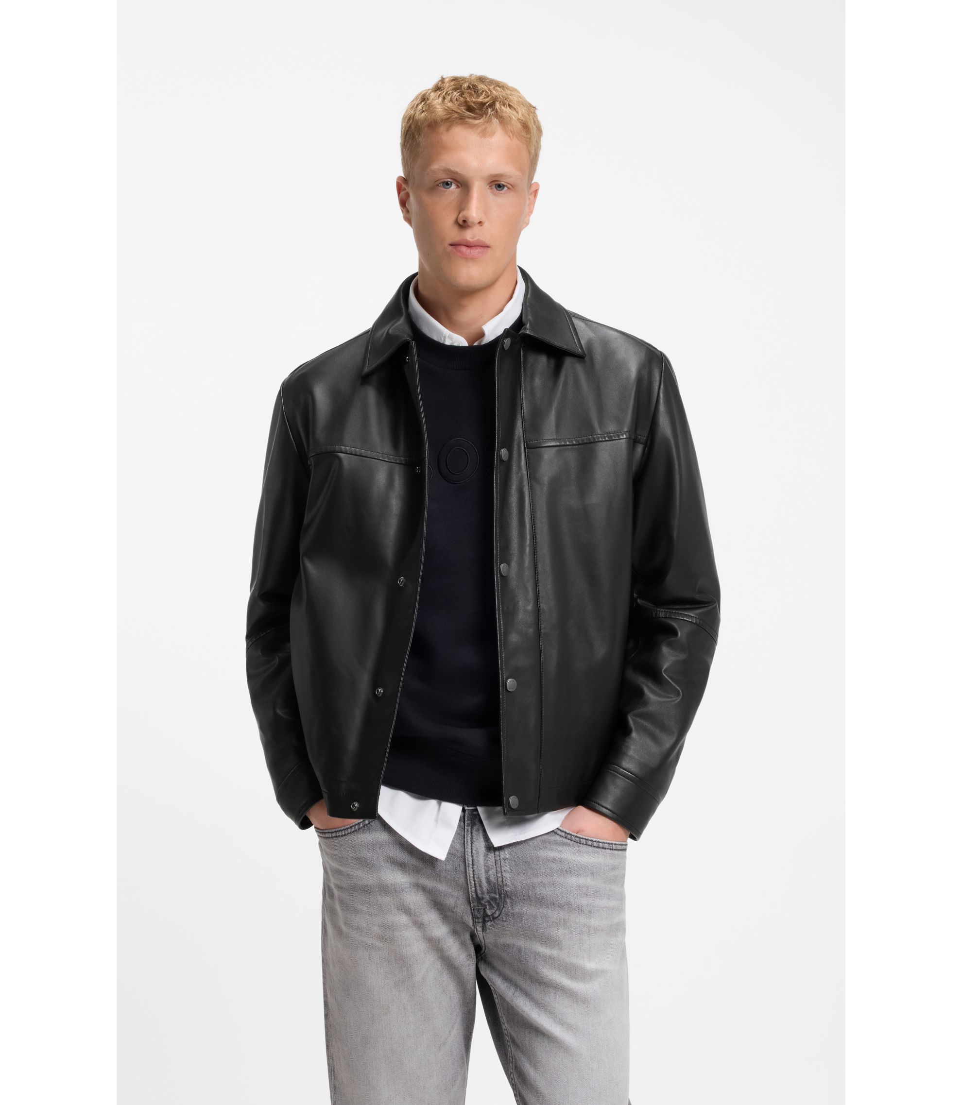 HUGO BOSS レザー　カーコート 素材：レザー | HUGO BOSS