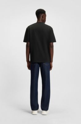 Logo-graphic T-shirt in cotton jersey, Black