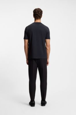 Two-pack of regular-fit T-shirts in stretch cotton, Patterned