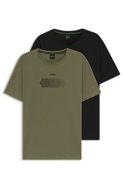 Two-pack of regular-fit T-shirts in stretch cotton