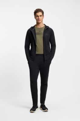 Two-pack of regular-fit T-shirts in stretch cotton, Black / Green