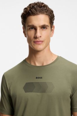 T-shirt regular fit di cotone elasticizzato in confezione da due, A disegni